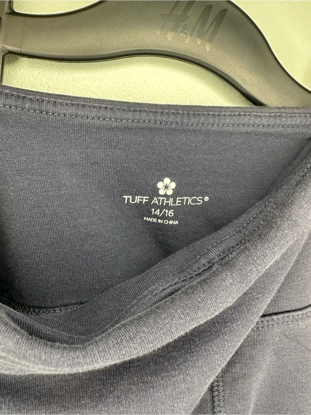 Tuff Athletics Girls High Waisted Active Leggings Navy Blue Band Pocket